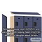 Salsbury Industries Wardrobe Locker, 45" W, 18" D, 76" H, (3) Wide, (9) Openings, Blue 23368BLU - alternate 3